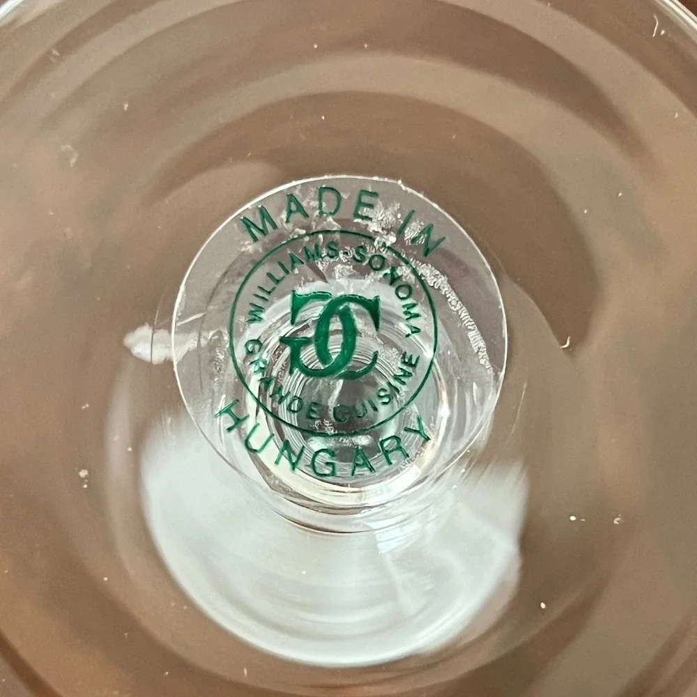 Williams Sonoma Champagne Flute Satin Ball Stem Grande Cuisine Made in Hungary